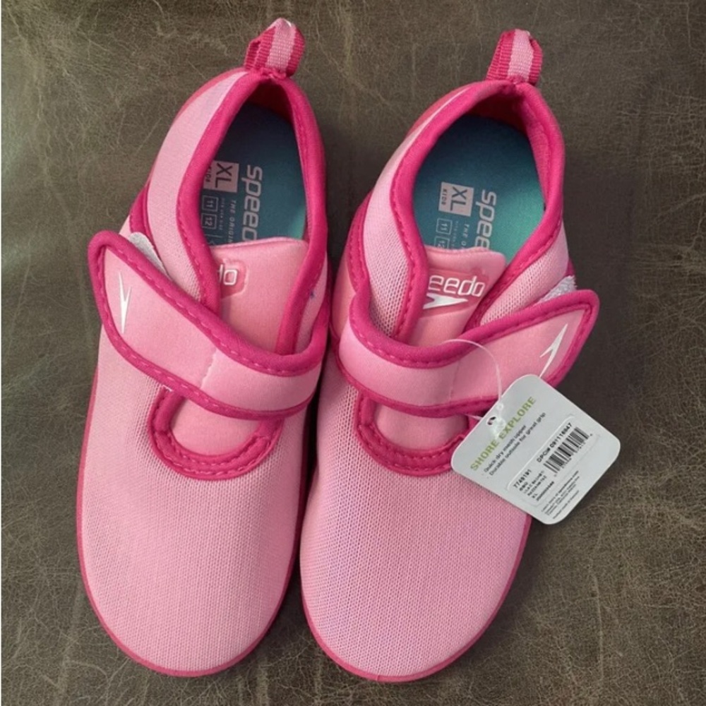 NWT Speedo Shore Explorer Water Shoes - Pink - Size Kids XL 11-12